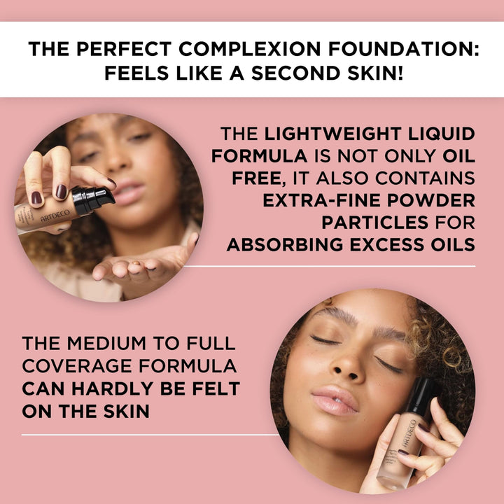 Artdeco Perfect Teint Foundation, Cool Cashew N°32, 0.67 fl oz
