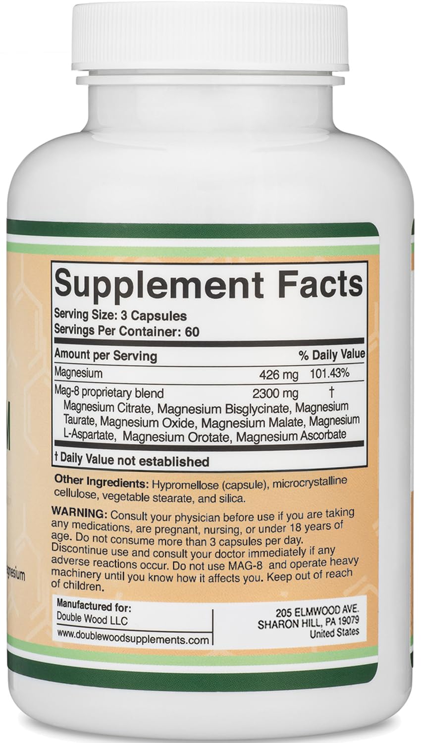 Double Wood Supplements Magnesium Complex, 180 Count