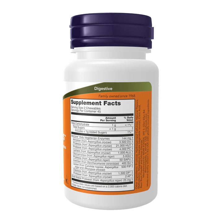 NOW ChewyZymes Digestive Enzyme Chewables, Berry, 90 Count
