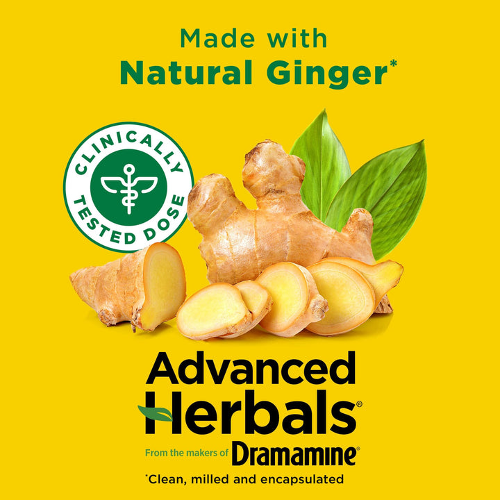 Dramamine Motion Sickness Relief, Non-Drowsy Naturals, 18 Count