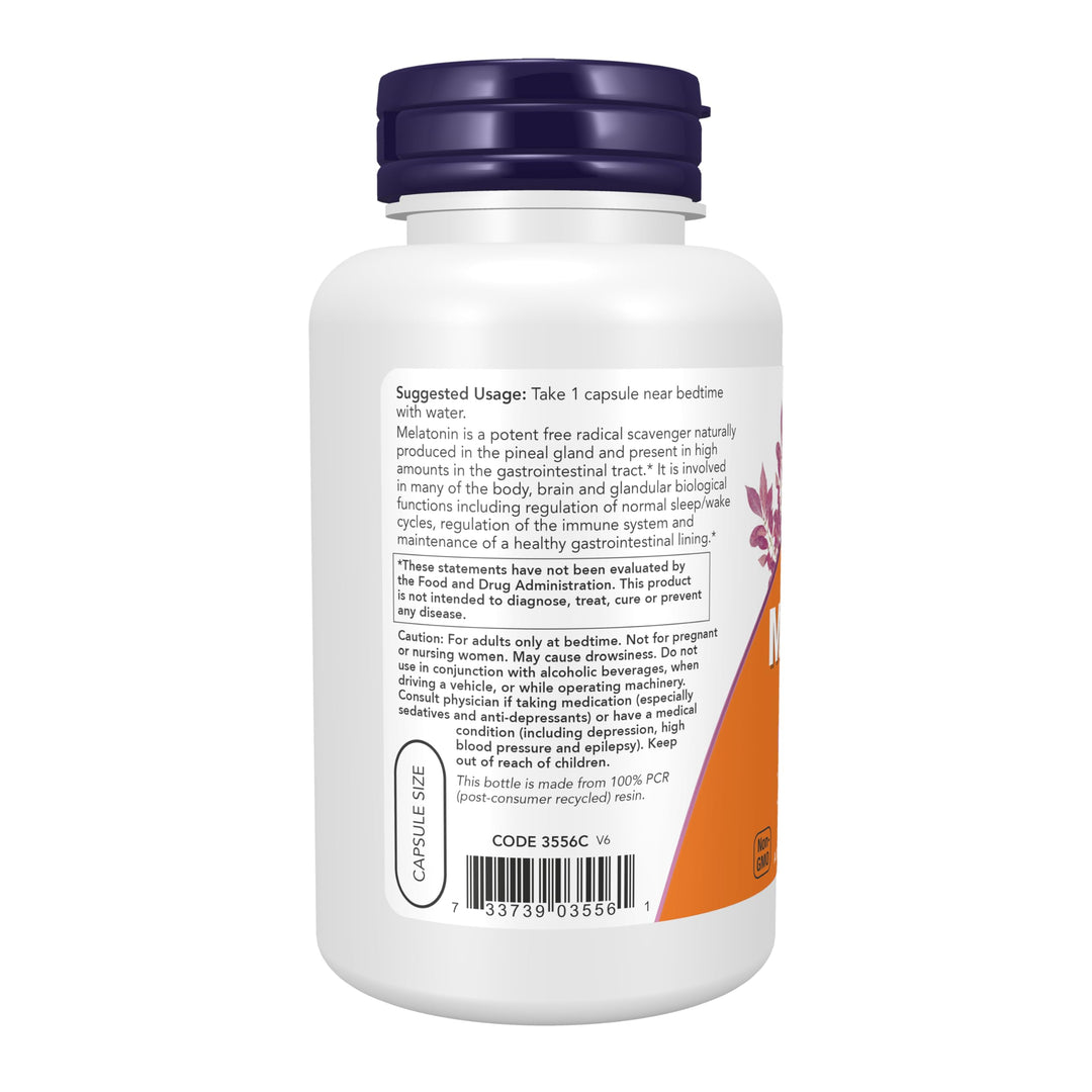NOW Melatonin 5 mg, 180 Count