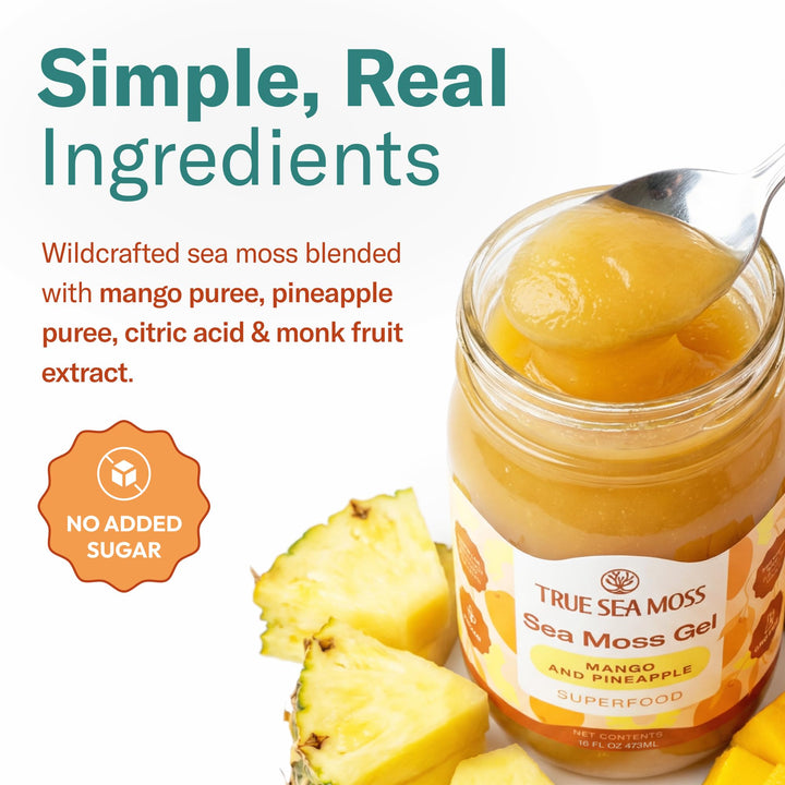 TrueSeaMoss Sea Moss Gel, Mango Pineapple, Pack of 1