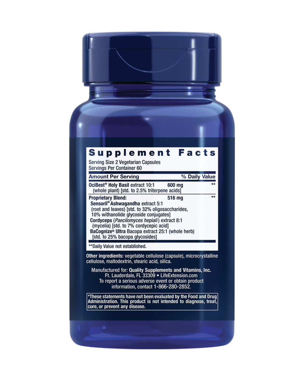 Life Extension Adrenal Energy Formula, 120 Count
