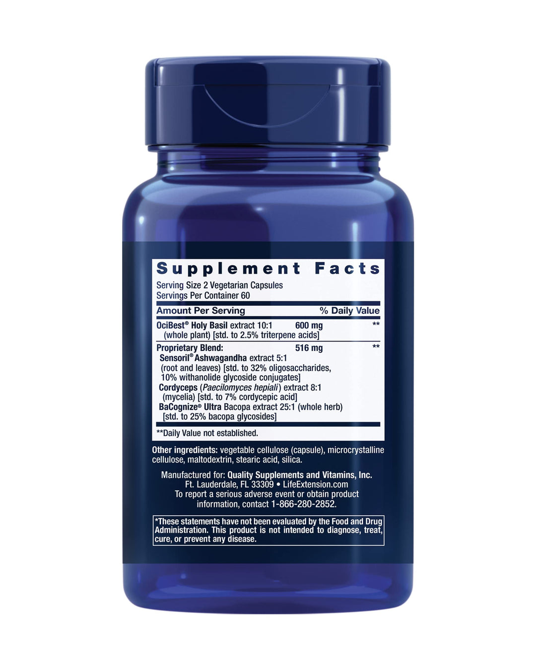 Life Extension Adrenal Energy Formula, 120 Count