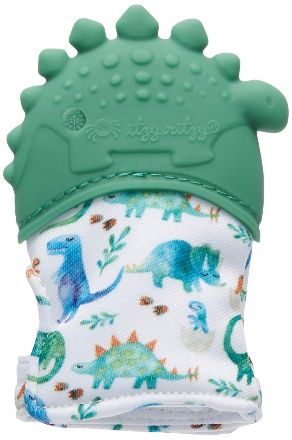Itzy Ritzy Silicone Teething Mitt, Green Dinosaur