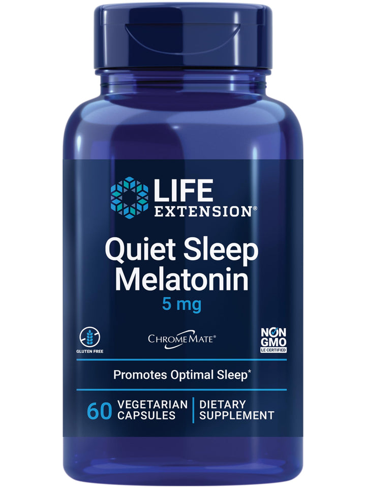 Life Extension Quiet Sleep Melatonin Capsules, 5 mg, 60 Count