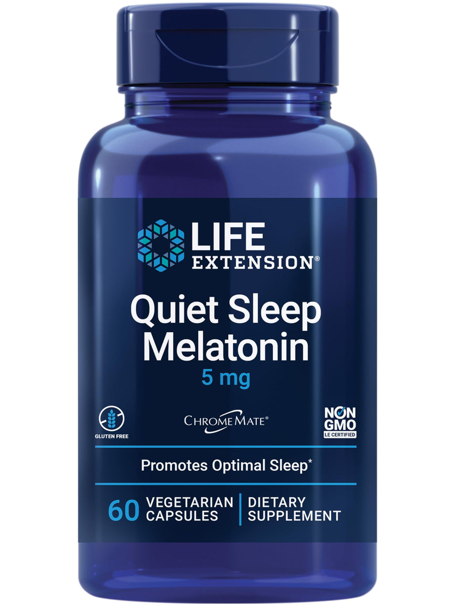 Life Extension Quiet Sleep Melatonin Capsules, 5 mg, 60 Count