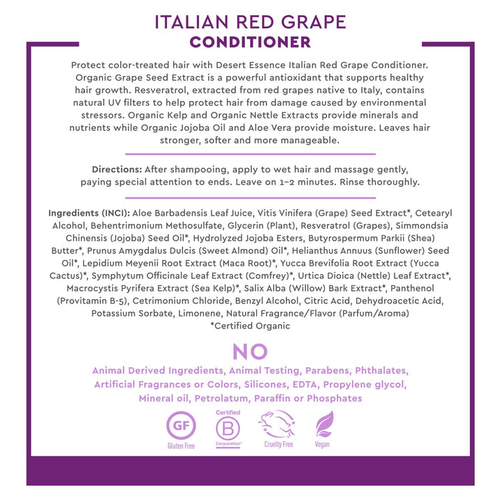 Desert Essence Italian Red Grape Conditioner, 237 ml