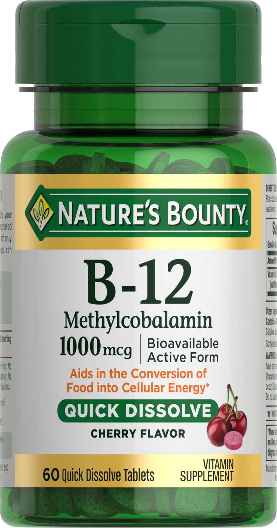 Nature's Bounty Vitamin B12, 60 Count