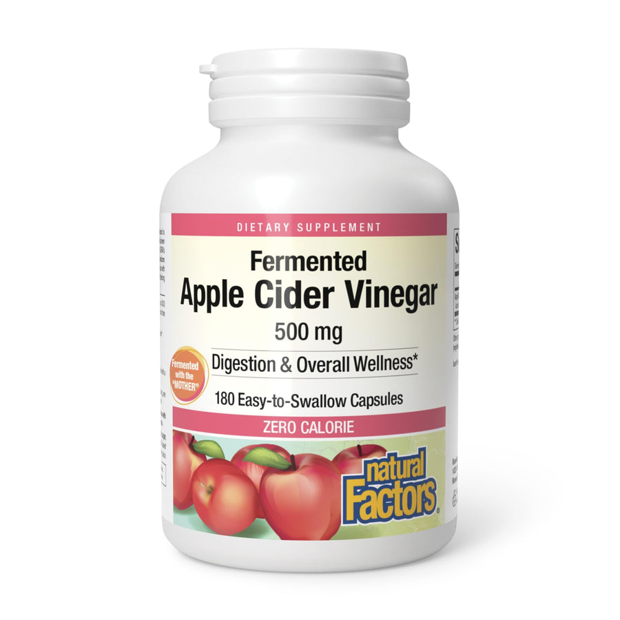 Natural Factors Apple Cider Vinegar, 500 mg, 180 Count