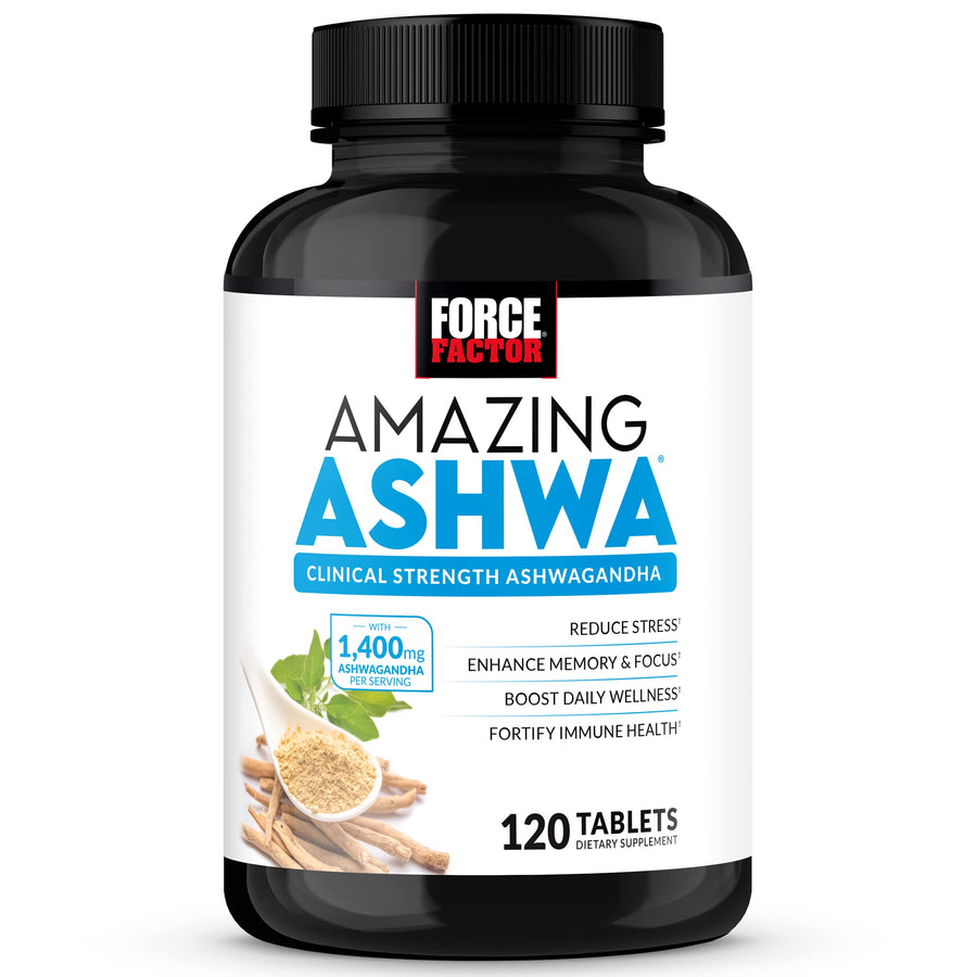 Force Factor Amazing Ashwa Tablets, 120 Count