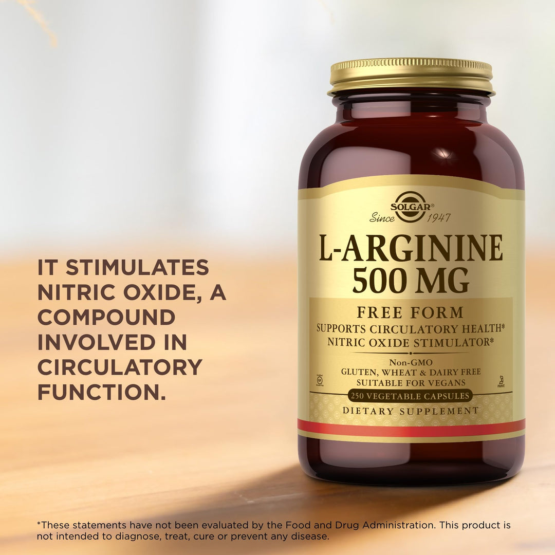 Solgar L-Arginine 500 mg, 250 Count