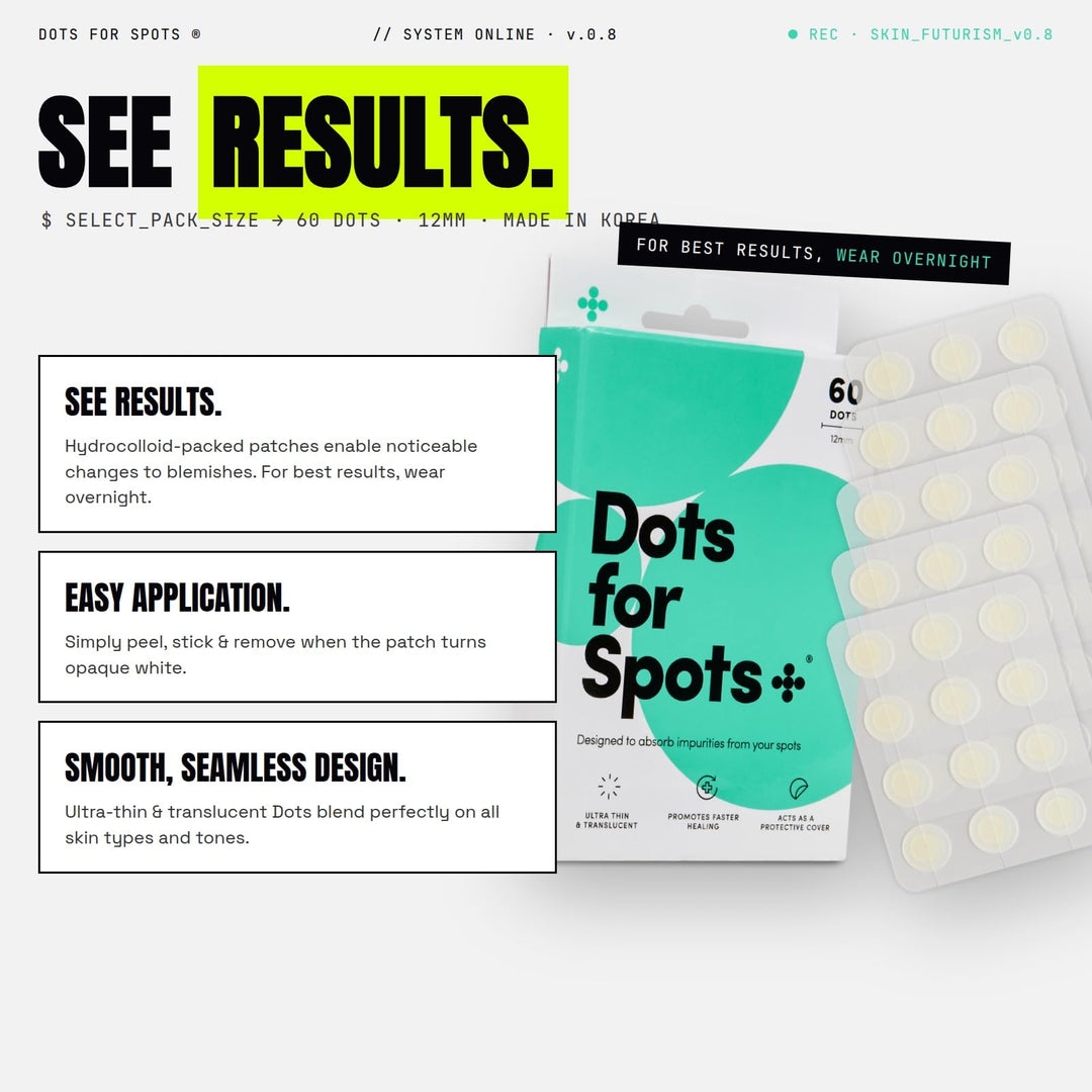 Dots for Spots Pimple Patches, Translucent, 60 Count