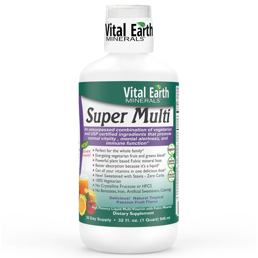 Vital Earth Minerals Super Multi Liquid Vitamins, 32 fl oz