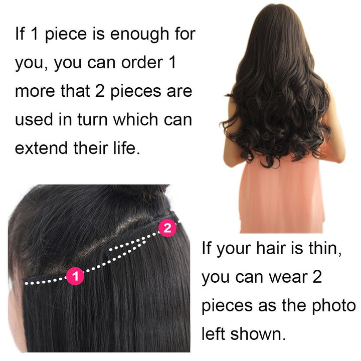 REECHO Curly Wave Clip-In Synthetic Hair Extensions, 25H613, 20 in, 4.5 oz, 1 Count