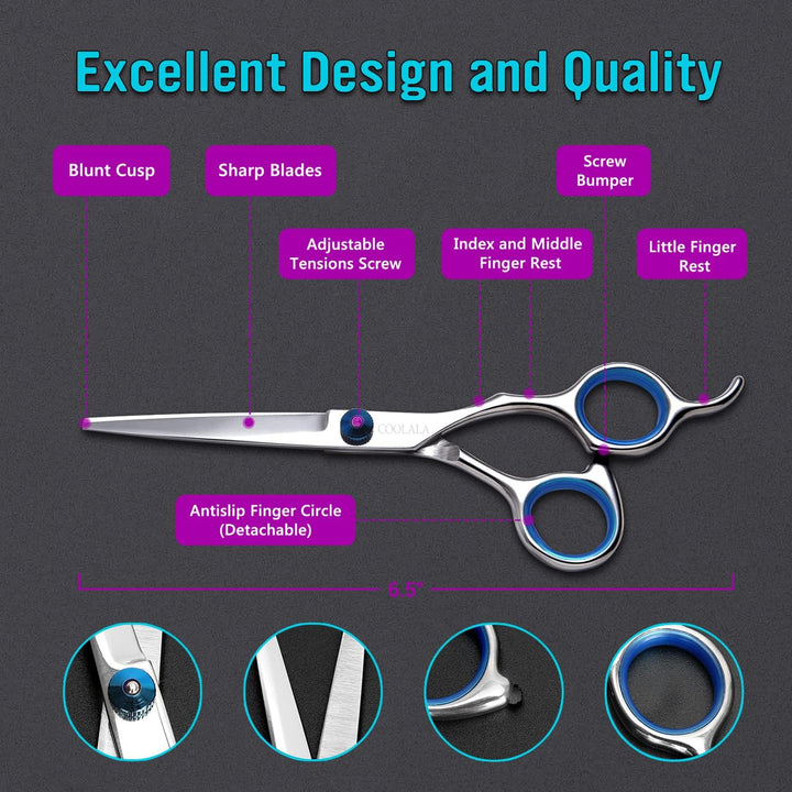 COOLALA Hair Cutting Scissors, 6.5 Inch