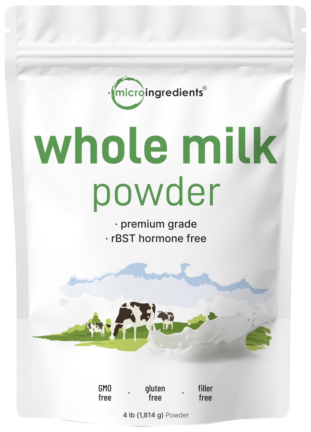 Micro Ingredients Whole Milk Powder, 4 lb