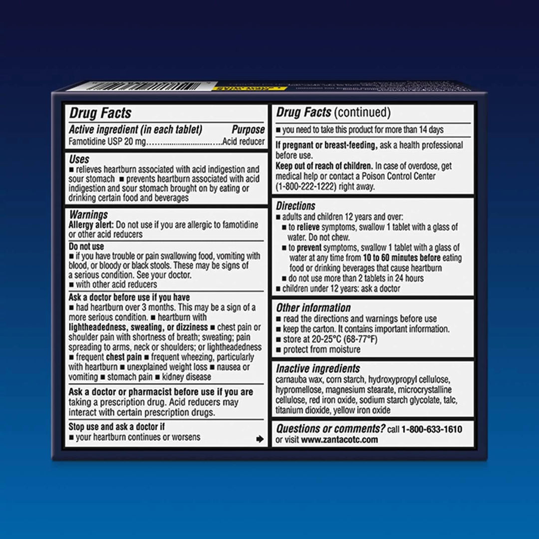 Zantac 360 Maximum Strength Tablets, 20 mg, 50 Count