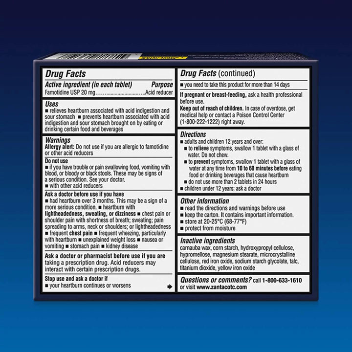Zantac 360 Maximum Strength Tablets, 20 mg, 50 Count