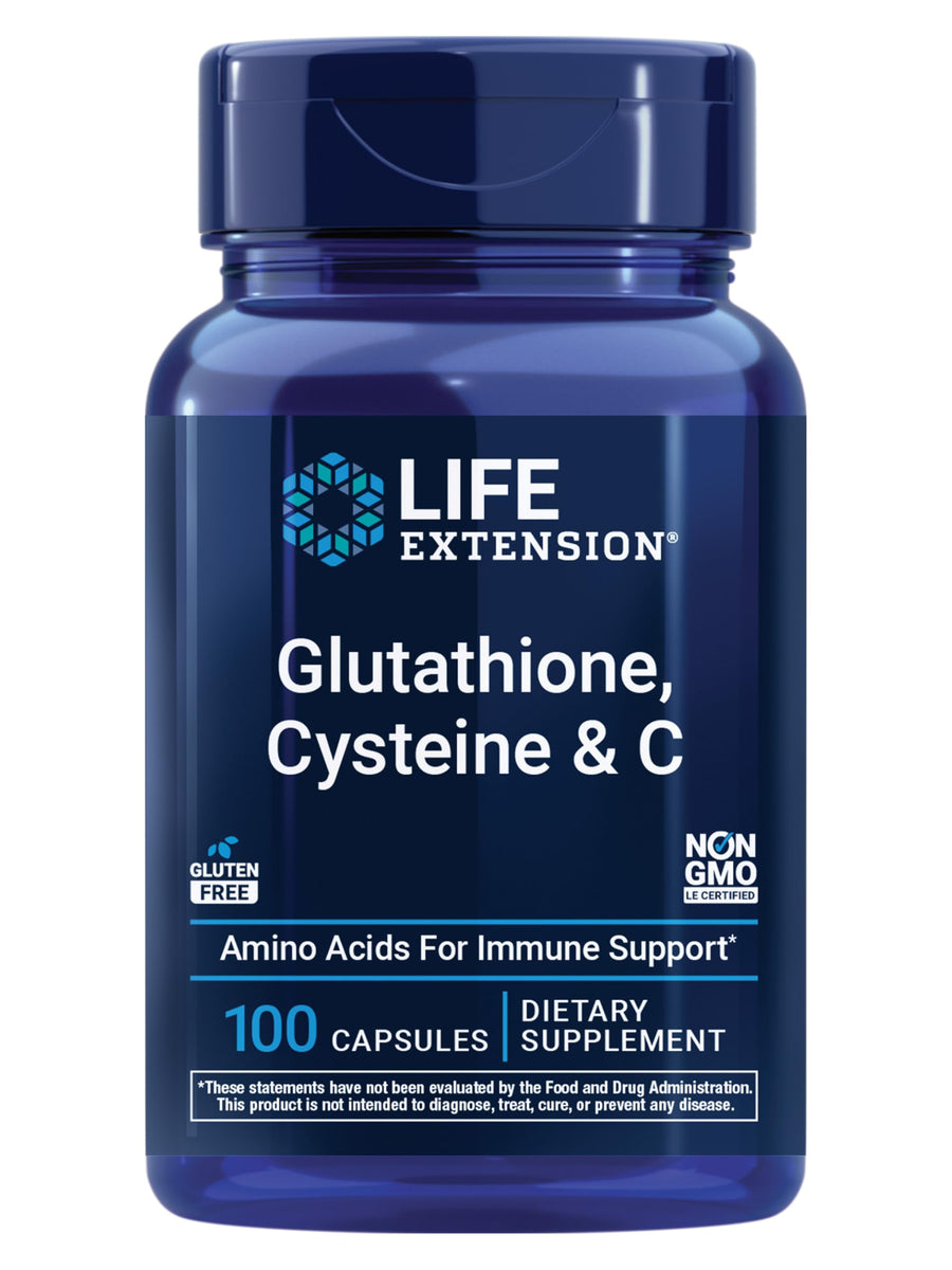 Life Extension Glutathione Cysteine and C, 100 Count