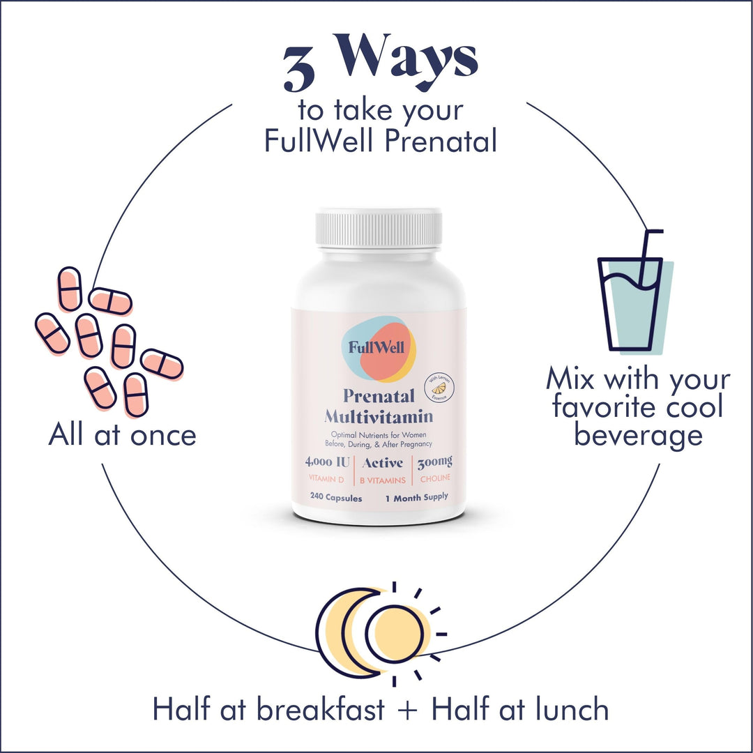 FullWell Prenatal Vitamins, Lemon, 30 Servings