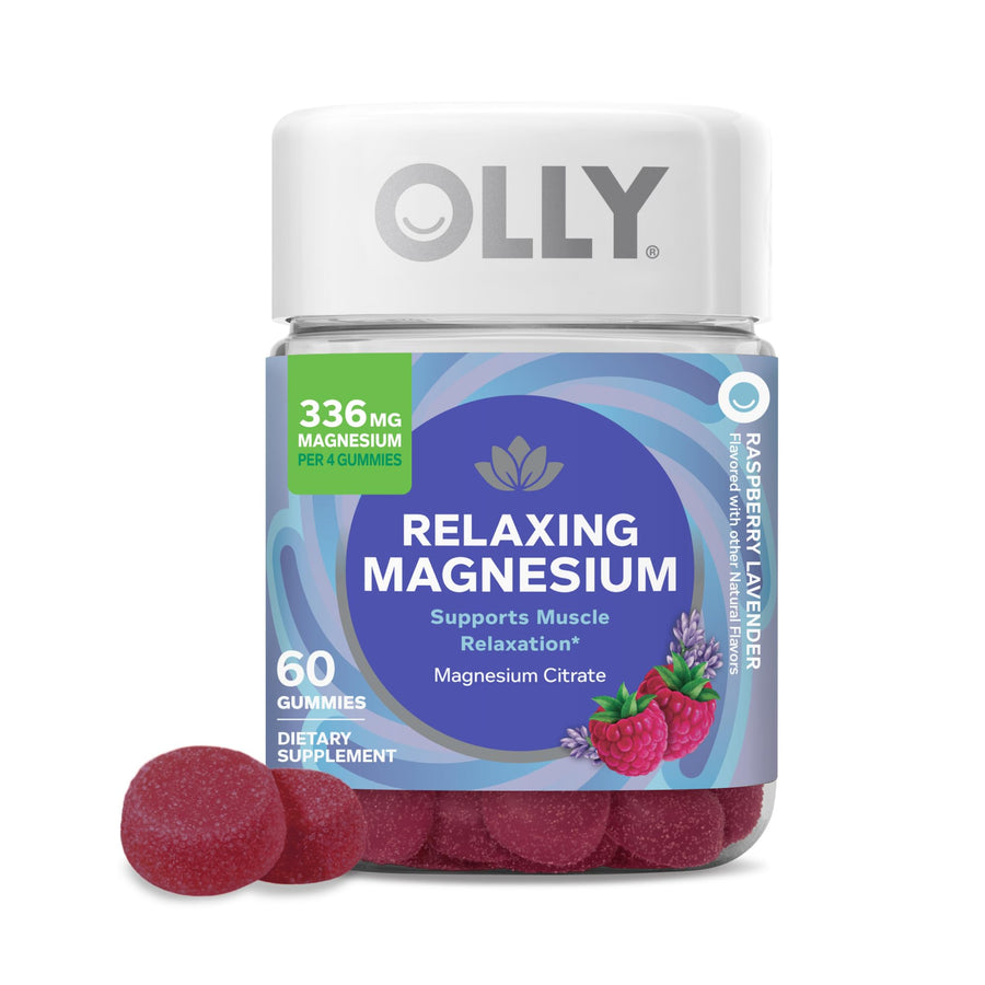 OLLY Magnesium Gummies, Raspberry Lavender, 60 Count