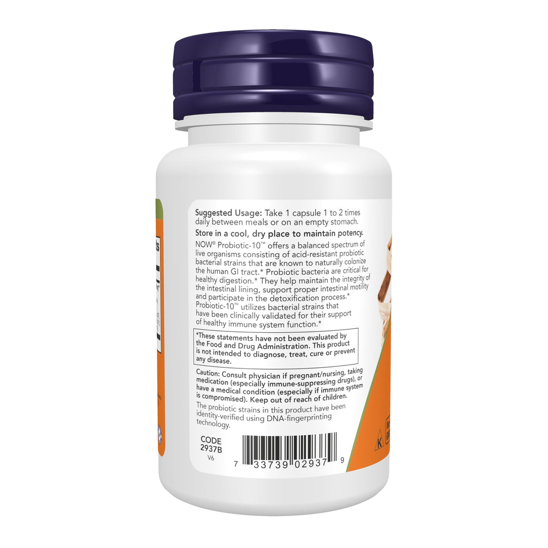 NOW Probiotic-10 25 Billion Veg Capsules, 30 Count
