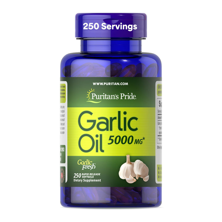 Puritan's Pride Garlic Softgels, 5000 mg, 250 Count