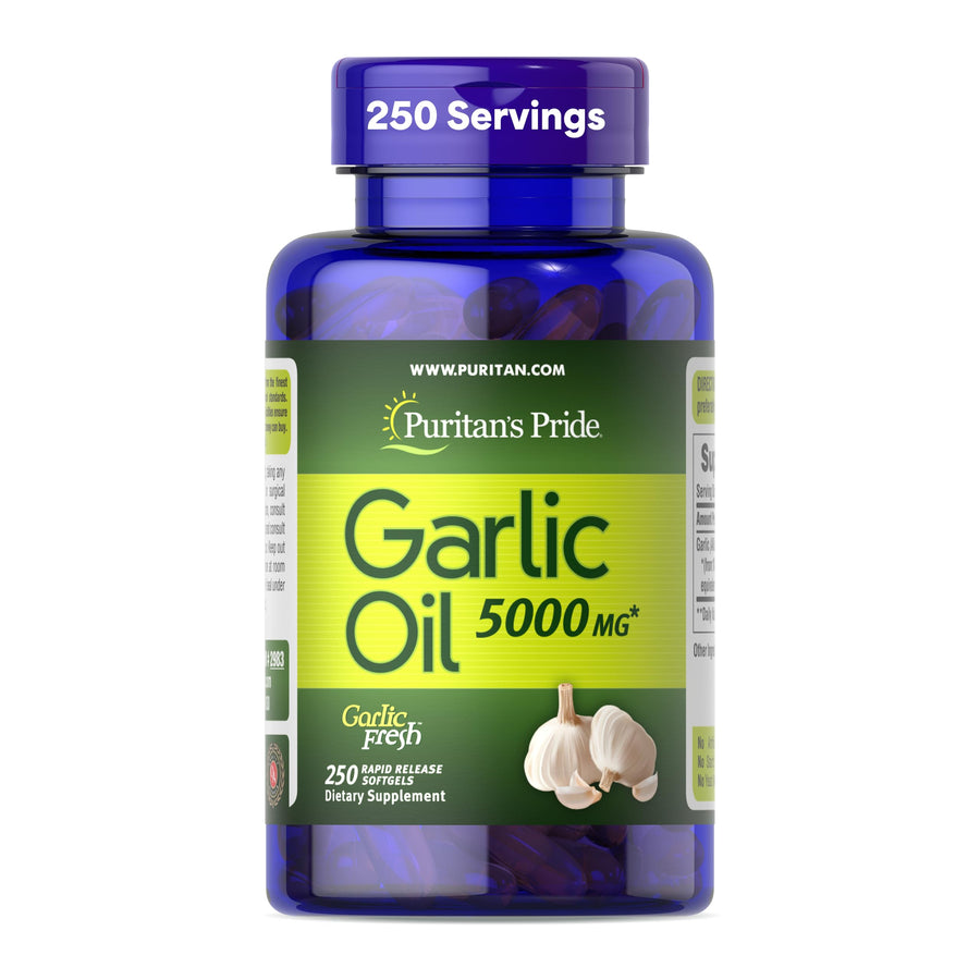 Puritan's Pride Garlic Softgels, 5000 mg, 250 Count