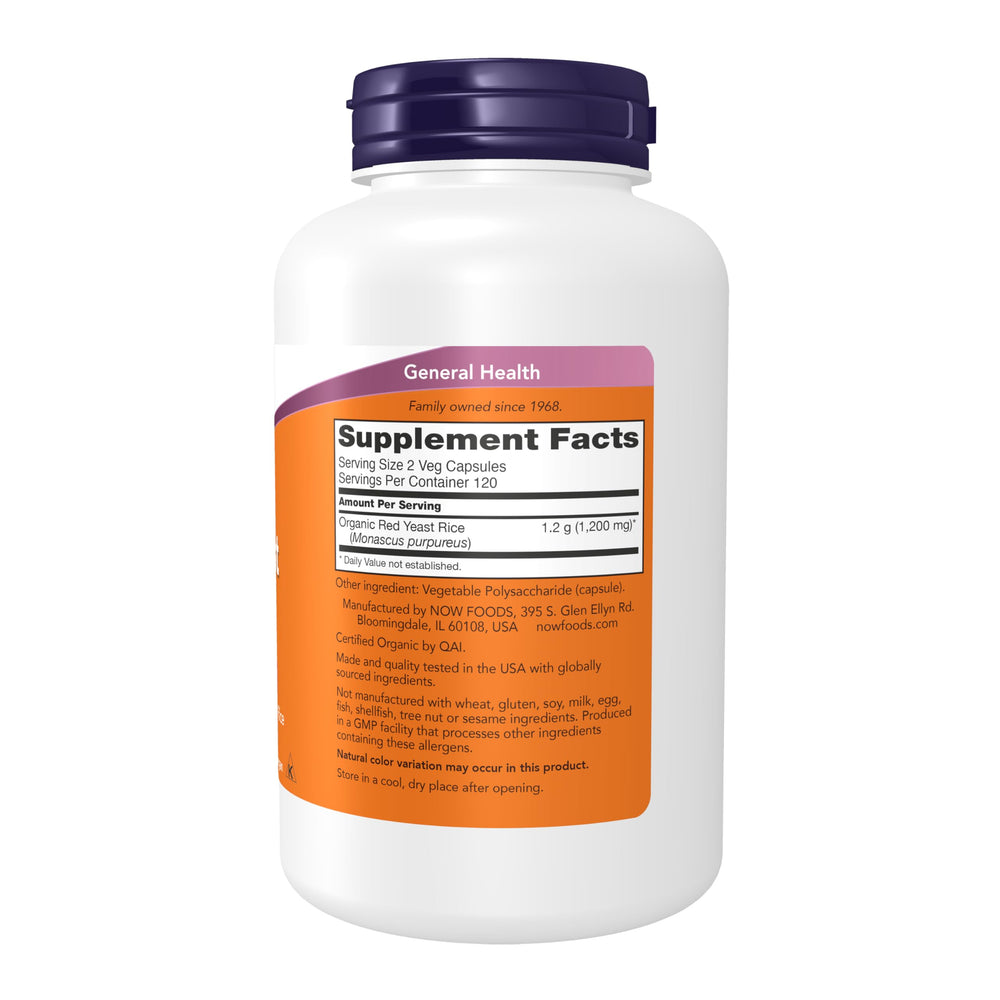 NOW Red Yeast Rice Extract, 600 mg, 240 Count
