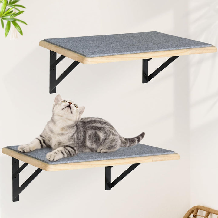 GADKE Cat Wall Shelves, Burlywood, 2 Count