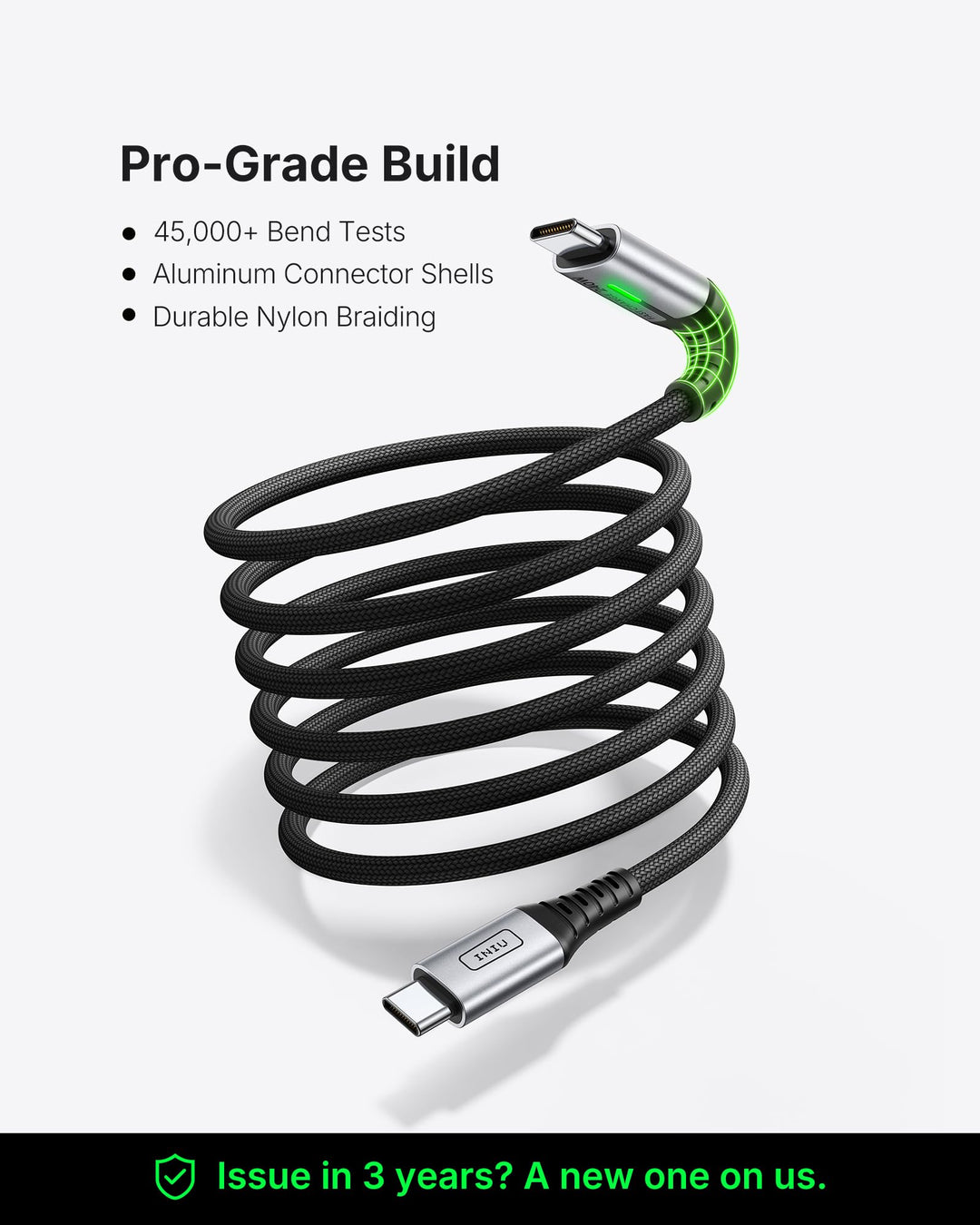 INIU USB C to USB C Cable, 6.6 ft, 2 Pack