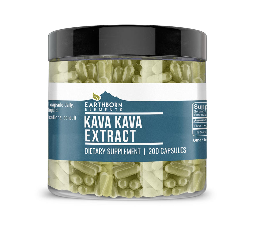 Earthborn Elements Kava Kava Extract, 200 Count