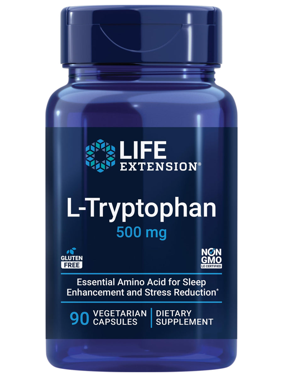Life Extension L-Tryptophan, 500 mg, 90 Count