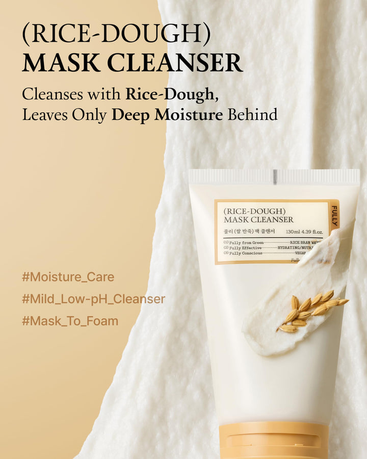 FULLY Rice-Dough Mask Cleanser, 4.39 fl oz