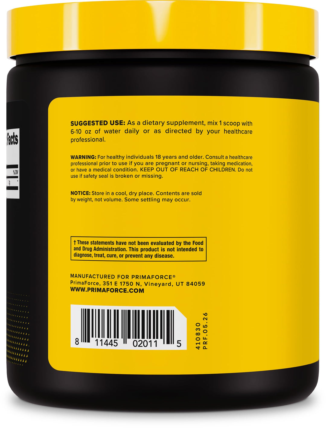 Primaforce Citrulline Malate, Unflavored, 200 g