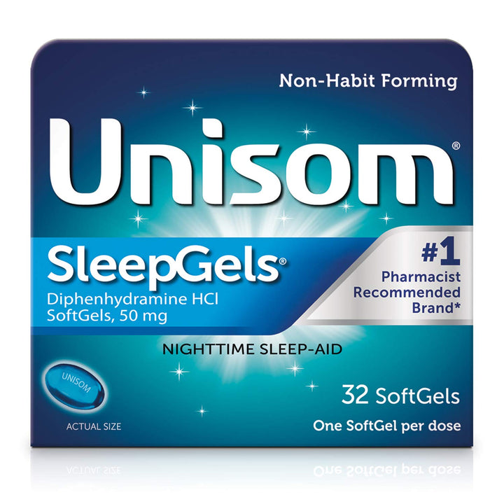 Unisom Sleep Gels, Nighttime Sleep Aid, 50 mg, 32 Count
