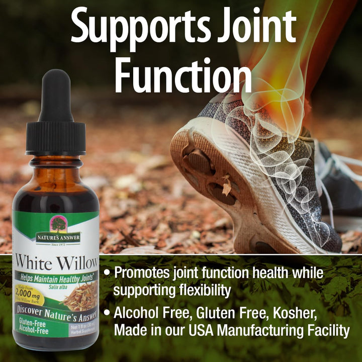 Nature's Answer White Willow Bark Extract, Alcohol-Free, 1 fl oz
