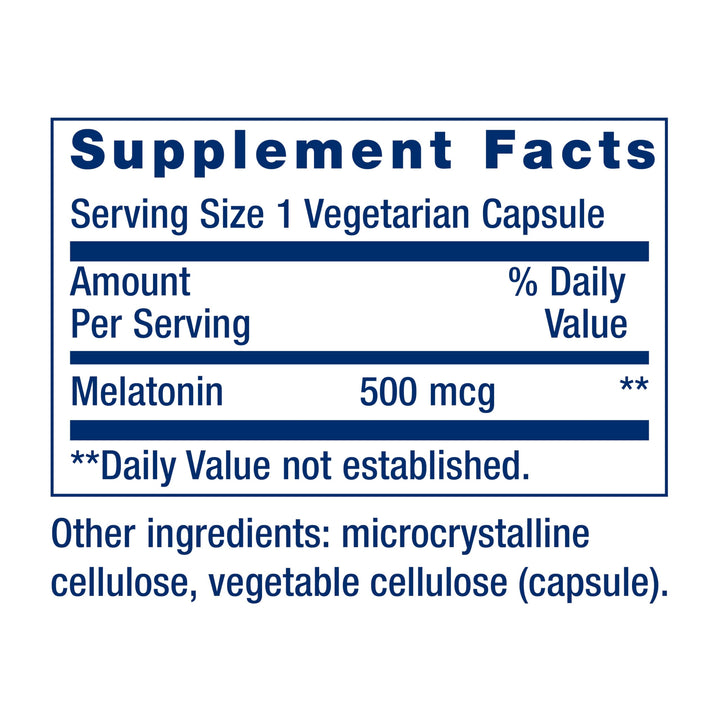Life Extension Melatonin, 500 mcg, 200 Count