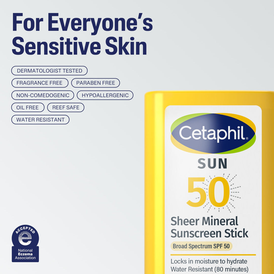 Cetaphil Sheer Mineral Sunscreen Stick, 0.5 oz