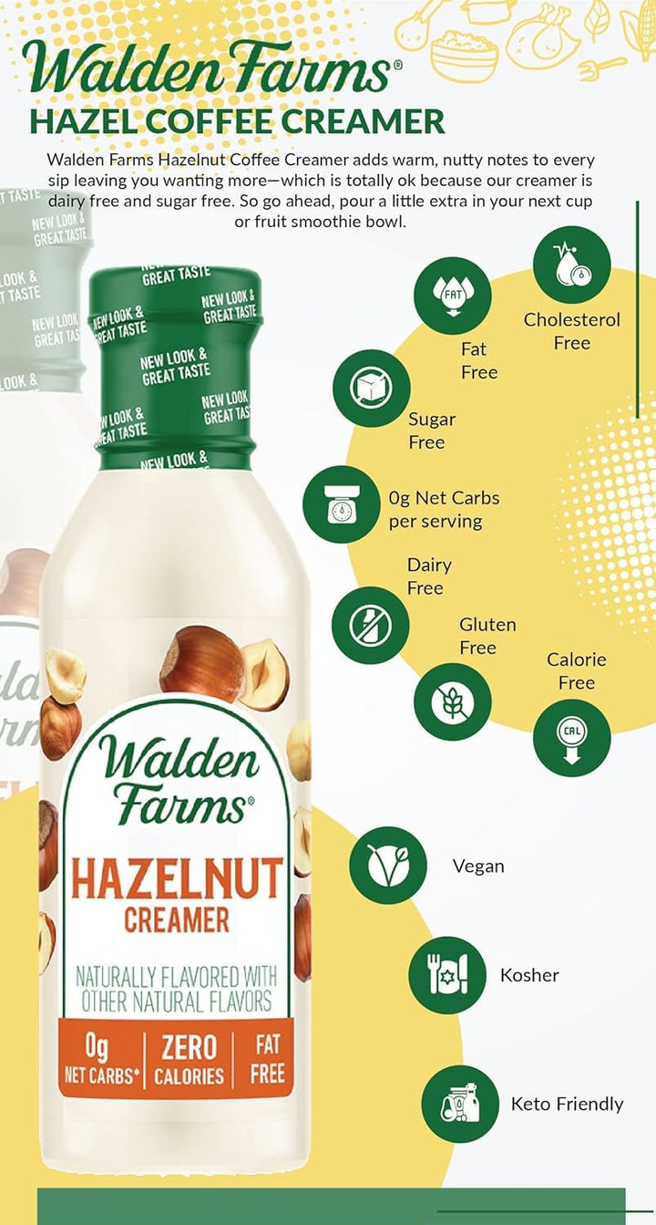 Walden Farms Coffee Creamer, Hazelnut, 12 oz