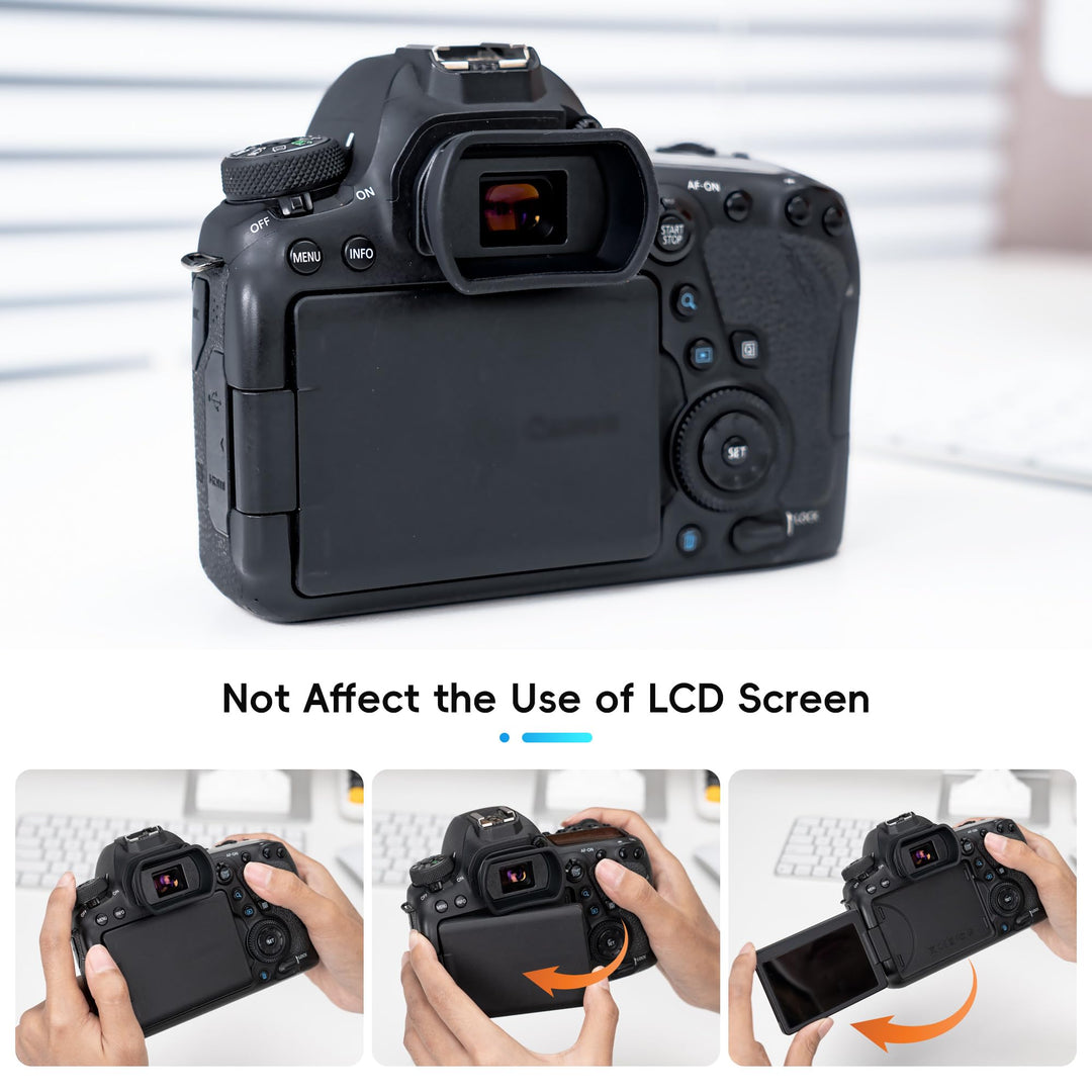Kiorafoto Soft Silicone Camera Viewfinder Eyecup for Canon EOS