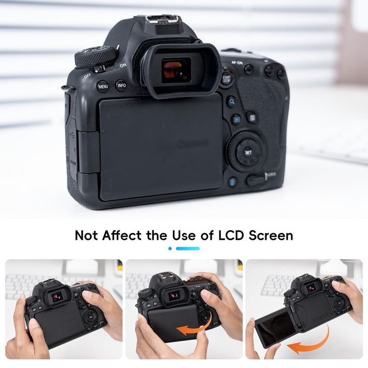 Kiorafoto Soft Silicone Camera Viewfinder Eyecup for Canon EOS