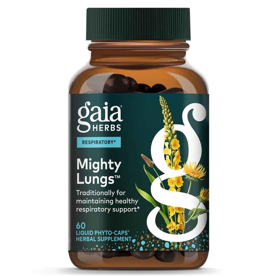 Gaia Herbs Mighty Lungs Lung Support Supplement, 60 Count