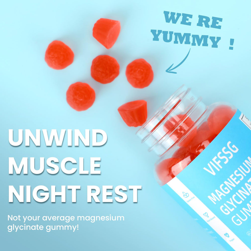 VIFSSG Magnesium Glycinate Gummies, 400 mg, 60 Count