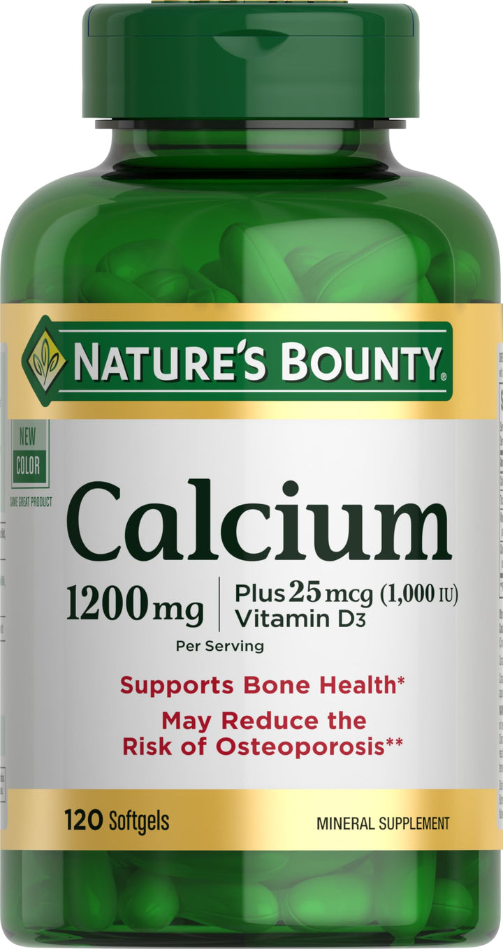 Nature's Bounty Calcium 1200 mg With Vitamin D3 1000 IU, 120 Count