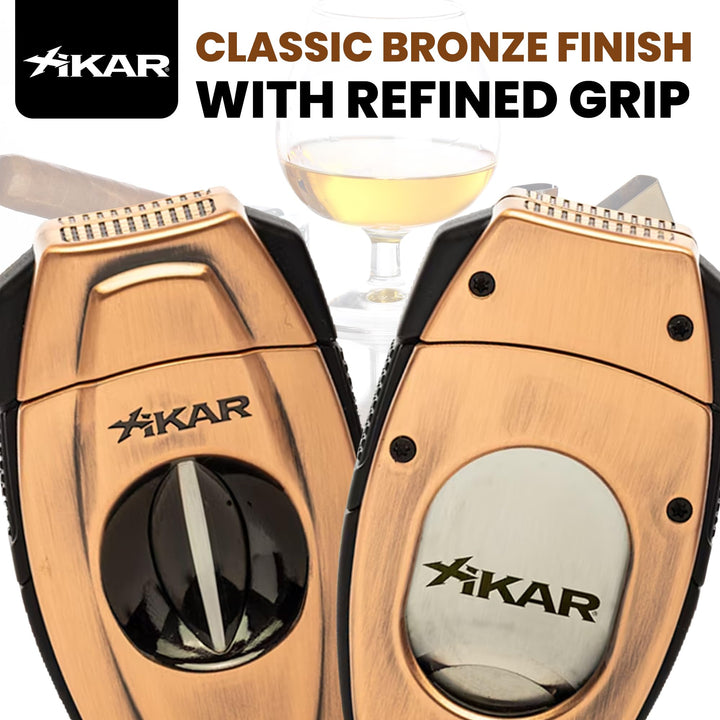 Xikar Flip Dual Cigar Cutter, Bronze