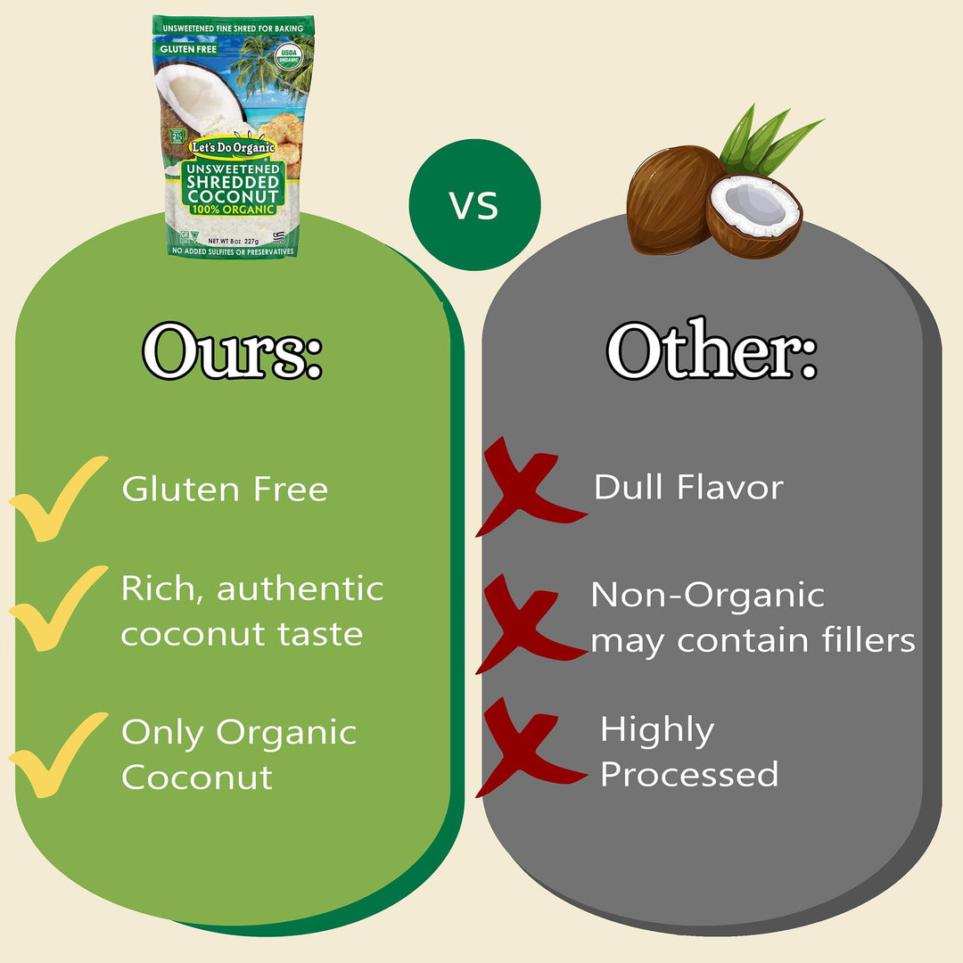 Let's Do Organic Shredded Coconut, 8 oz