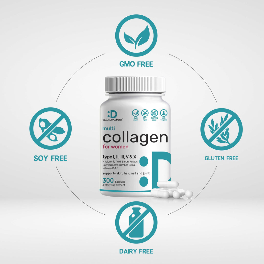 DEAL SUPPLEMENT Multi Collagen Peptides Capsules, 300 Count