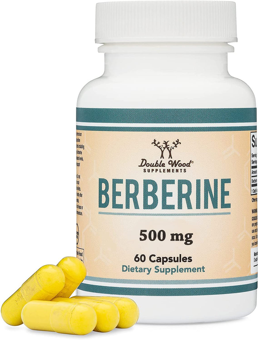 Double Wood Supplements Berberine 500mg, 60 Count